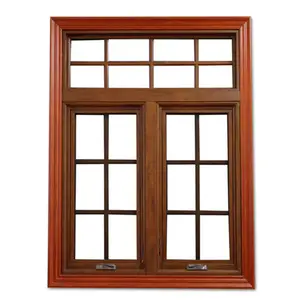 Hırsız pencere yatak odası pvc pencereler ses geçirmez çift cam el krank pencere demiri