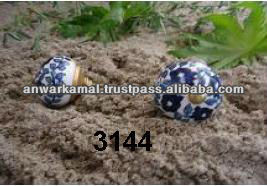 Perillas de muebles de resina multicolor personalizadas perilla de puerta de cerámica de flores decorativas - Product Image 3
