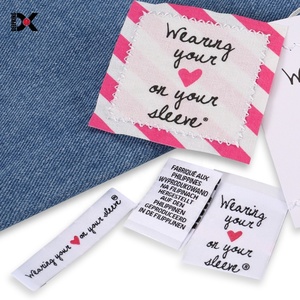 Nhà Sản Xuất Tùy Chỉnh Đen In Rửa Nhãn May Mặc <span class=keywords><strong>Satin</strong></span> Dress <span class=keywords><strong>Label</strong></span> Hướng Dẫn Thành Phần Nhãn - Product Image 4