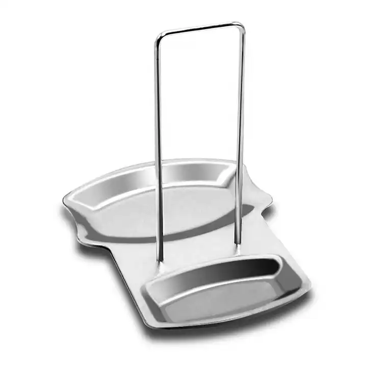 Stainless Steel Spoon Rest with Lid Holder