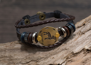 프로모션 선물 가죽 합금 스냅 패스너 12 조디악 팔찌 ZU002 - Product Image 4