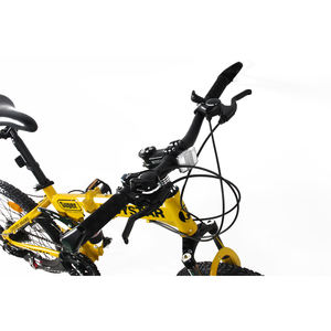 BL למעלה מכירה 20 אינץ מתקפל אופניים אופני עבור נשים, צהוב צבע כפול קיר שפת סגסוגת מתקפל אופני עם 7 מהירות הילוכים - Product Image 4