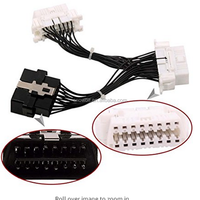 Cavo di Prolunga Splitter OBD2 16 Pin OBDSpace, Cavo a Y Maschio-Doppio Femmina J1962M 2-J1962F, Conduttore in Rame Puro, PVC
