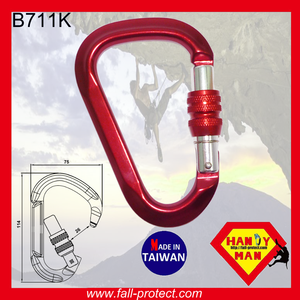 Aluminum HMS Type Screw Gate Mountain Climbing Carabiner - Product Image 3