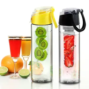 2024 New BPA free nhựa nước trái cây trái cây Infuser thể thao tập thể dục chai nước