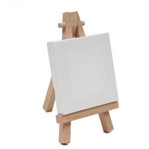 A-frame <strong>Mini</strong> Display Wooden Easel With Stretched Painting <strong>Canvas</strong> 3.5*6 Inch - Product Image 1