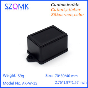 New Flanged ABS <strong>Plastic</strong> <strong>Enclosures</strong> with IP54 Protection 70x50x40mm White and Black - Product Image 2