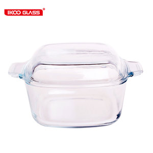 Chaleur resistants rond et carré en verre <span class=keywords><strong>pyrex</strong></span> <span class=keywords><strong>casserole</strong></span> pot - Product Image 1