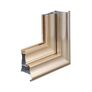 T C decorativos marco cuadrado de tubo de media vuelta terminar, de corte térmico de aluminio de grano de madera fabricante - Product Image 5