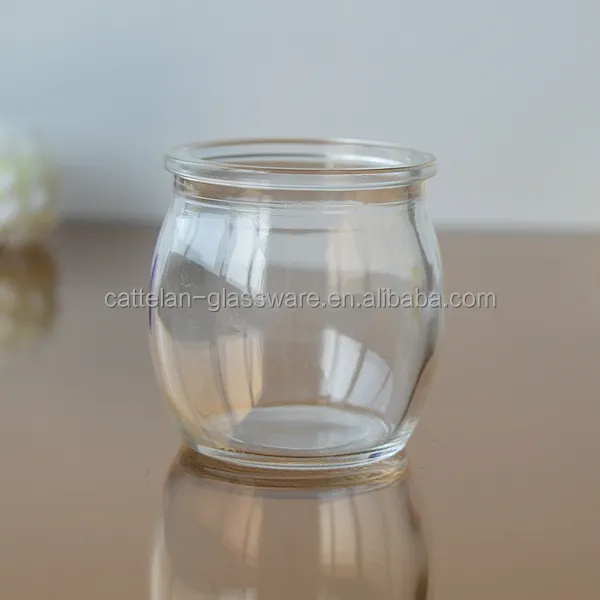 Portavelas de cristal transparente recipiente de cristal para cera, tealight, votive