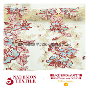 2017 Nouvelle mode tendance dentelle tissu dubai gros pour <span class=keywords><strong>la</strong></span> robe de mariage - Product Image 1