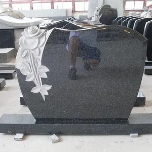 Wholesalers Flower Carved Granite Tombstone, China Monument Bench+