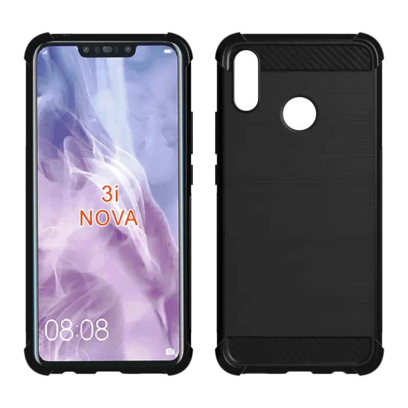 newstyle Carbon Fiber Cover soft Tpu Brushed case For Huawei Nova 3i