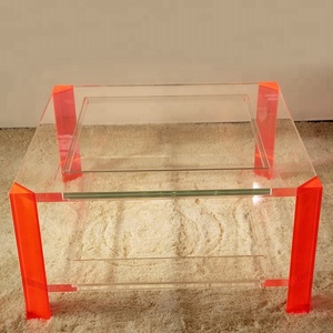 <span class=keywords><strong>Muebles</strong></span> de Sala Rosa neón acrílico mesa de café - Product Image 4
