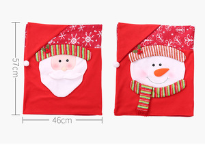 Coprisedile per sedia pupazzo di neve di vendita caldo coprisedile per decorazioni per la casa di natale coprisedile per babbo natale di alta qualità - Product Image 5