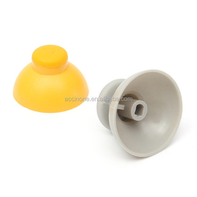 Replacement Yellow Grey Analog Thumb Stick Joystick Cover Stick Caps for Gamecube NGC GC Controller Left and Right Thumbsticks