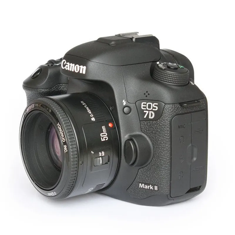 YONGNUO Lensa Kamera Fokus Otomatis Apertur Besar Prime Standar 50Mm F1.8 untuk Kamera DSLR Rebel Dudukan Canon EF