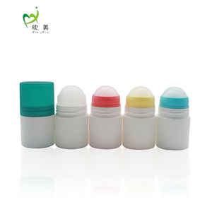 Professional manufacture plastic roll-on empty deodorant bottle, 50ML fancy cosmetic empty deodorant plastic roll on bottle