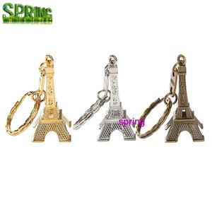 Bonito llavero de Metal de París, Torre Eiffel, llavero de Zinc, 3D, regalo de recuerdo de Francia, cadena