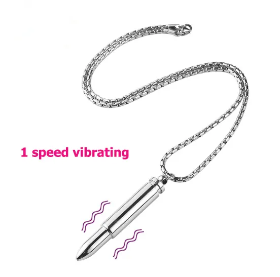 Titreşimli kolye kurşun vibratör-1 hız mini kurşun vibratör gümüş renk, kadın mastürbasyon masaj