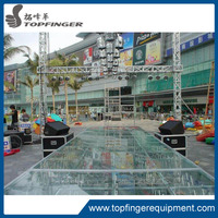 Plateforme de scène en verre transparent pour piscine, décoration de mariage en acrylique, idéale pour événements, à vendre
