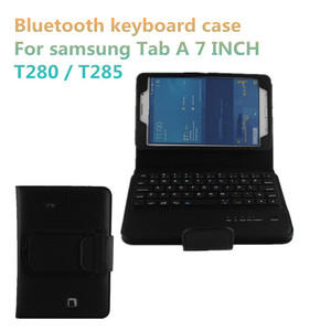Andorid Tableta <span class=keywords><strong>de</strong></span> 7 pulgadas Teclado Inalámbrico Bluetooth Funda <span class=keywords><strong>de</strong></span> Cuero ABS Clave Para <span class=keywords><strong>Samsung</strong></span> Tab Un T280 - Product Image 1