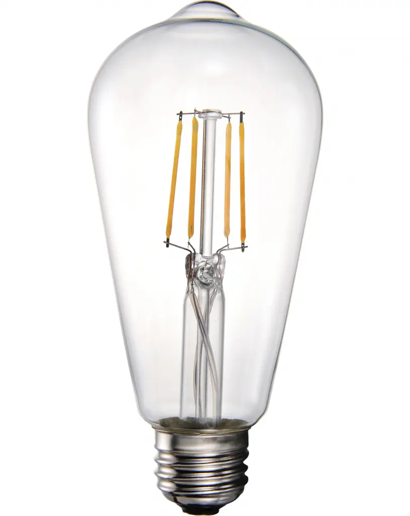 Светодиодная лампа накаливания ST64 E27 с регулируемой яркостью, 2 Вт, 4 Вт, 6 Вт, винтажные умные лампы Эдисона