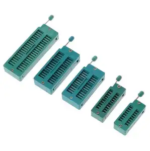 16 20 24 28 40 P Pin 2.54MM Green DIP Test Universal ZIF IC Socket Welding Type