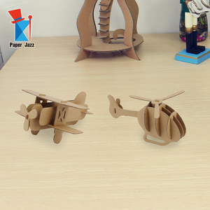 Creazione in Cartone per Bambini, Puzzle 3D Aeroplano Cartoonesco (Set <span class=keywords><strong>di</strong></span> 4) - Product Image 6