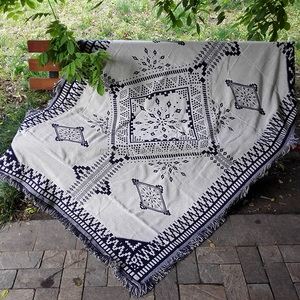 Customized Gobelin <strong>Black</strong> and White Squares and Tapestry <strong>Throw</strong> <strong>Blanket</strong> 130*160cm - Product Image 2
