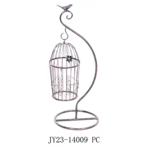 Cage à oiseaux métallique antique, 1 pièce, maille métallique ronde, décoration de mariage