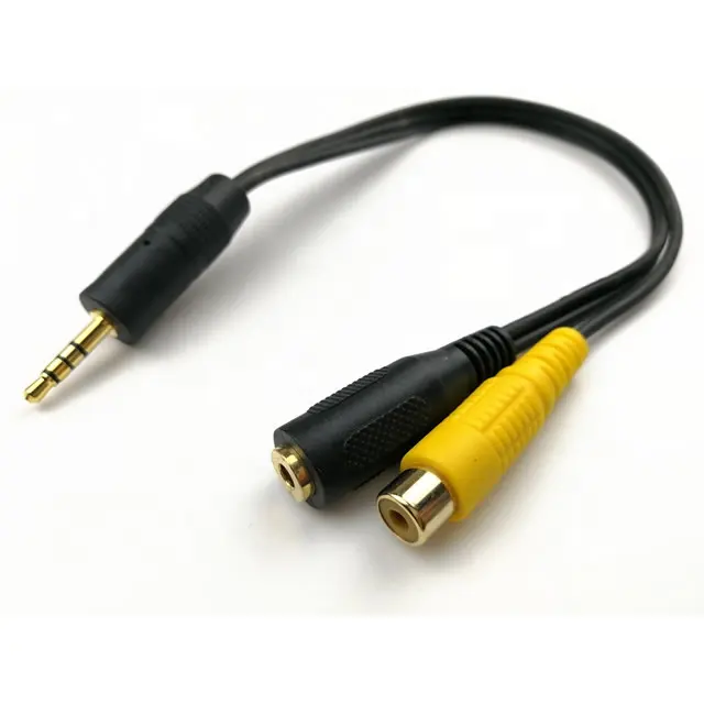 3.5mm stereo male to 2x 3.5mm female audio splitter cable