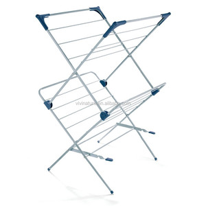 <span class=keywords><strong>3</strong></span> <span class=keywords><strong>Tier</strong></span> Stendibiancheria, Indoor e Outdoor Lavanderia Stenditoio, 14 Metri, argento