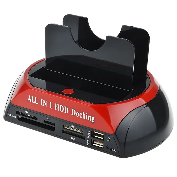 USB2.0 untuk IDE/SATA Dual HDD Docking Station 2.5/3.5 Inch Sisi/SATA HD untuk Semua satu HDD Docking Station