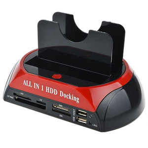 Base de Conexión USB2.0 a IDE/<span class=keywords><strong>SATA</strong></span> para Disco Duro Dual de <span class=keywords><strong>2.5</strong></span>/3.5 Pulgadas, Base de Conexión para Disco Duro TODO EN UNO - Product Image 1