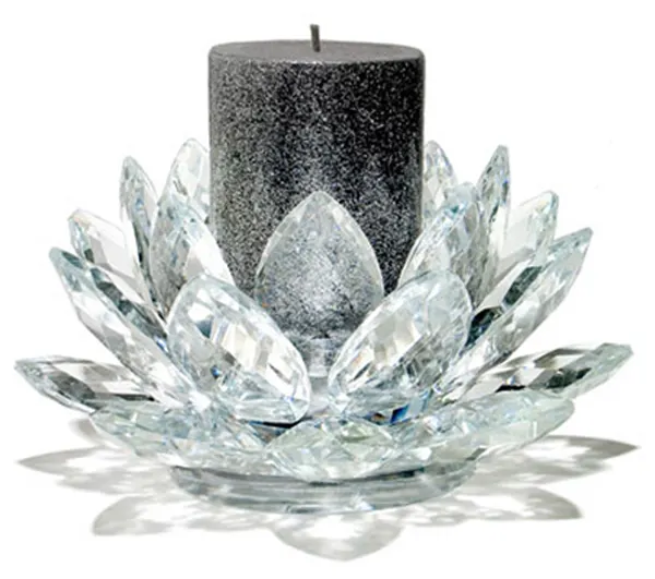 Brilhante 2022 novo design cristal lotus vela titular