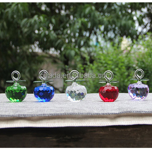 Pomme en cristal d'artisanat en verre coloré pour la décoration d'arbre de Noël - Product Image 3
