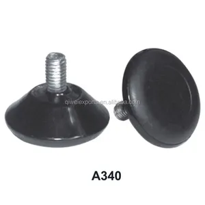 Black furniture adjustable threaded footing for cabinets