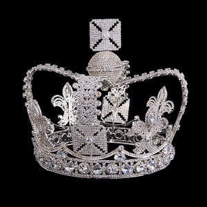 Echsio Corona di Lusso Diadema da Regina Tiara Nuziale all'Ingrosso Corona di Cristallo per Donne Regalo per Signore Nobili BC4590 - Product Image 2