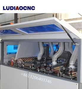 Máquina Pulidora de Cepillos para Madera de 1000 mm con Seis Rodillos, Lijadora de Cepillos para Imprimación de <span class=keywords><strong>MDF</strong></span> con Rodillos Lineales y de Disco para Tallado CNC de Muebles - Product Image 5