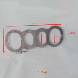 Jouet alternatif amusant BDSM en acier inoxydable, entraves pour les mains et les pieds, fétichisme, menottes pour esclaves, menottes pour les pieds, jouets sexuels - Product Image 3