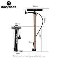 Pompes à vélo ROCKBROS 160 PSI, valves Presta et Schrader, AV FV, gonfleur pour VTT et vélo de route, corps en acier au carbone, pompe à air pour le cyclisme