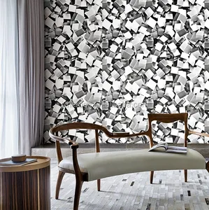 3D Metal Box Pattern Modern Style Wallpaper