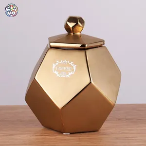 Dealer price home decoration ceramic airtight canister storage jar