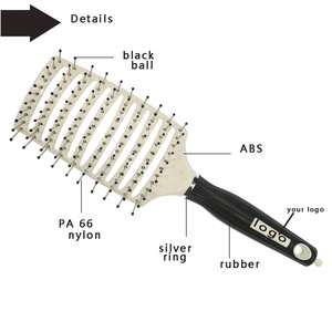 Nhãn Hiệu Riêng Nhà Máy Giá Salon Công Cụ Tóc Vẻ Đẹp Nhiệt Vòng Gốm Nhựa Tóc Bàn Chải Màu Sắc Thay Đổi Nhiệt Bàn Chải Tóc - Product Image 3