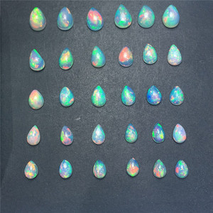 Bague ovale naturelle en forme de goutte d'eau, <span class=keywords><strong>pierre</strong></span> ample <span class=keywords><strong>opale</strong></span> colorée sans dommage, collier pendentif à double usage, 10 pièces - Product Image 4