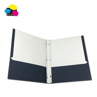 Carpeta Portafolio de Dos Bolsillos Tamaño Carta, Color Azul Marino, Ecológica, de Alta Calidad, Marca Leihui, con 3 Anillas, Logotipo Personalizado para Oficina y Escuela