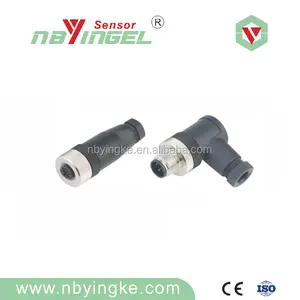 Yingke ip67 conector parafuso, sensor sem fio de conexão macho fêmea ângulo ip67