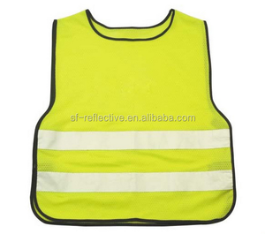 تيشيرت سلامة عاكس لركوب الدراجات وسير المرور للأطفال رخيص <span class=keywords><strong>hi</strong></span> <span class=keywords><strong>vis</strong></span> بتصميمات أنيقة بدون أكمام للجنسين صدريات بجيوب متعددة - Product Image 1