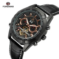 Forsining adam lüks günü Tourbillon saatler erkekler lüks marka büyük arama iş serin Tourbillon mekanik erkek otomatik İzle